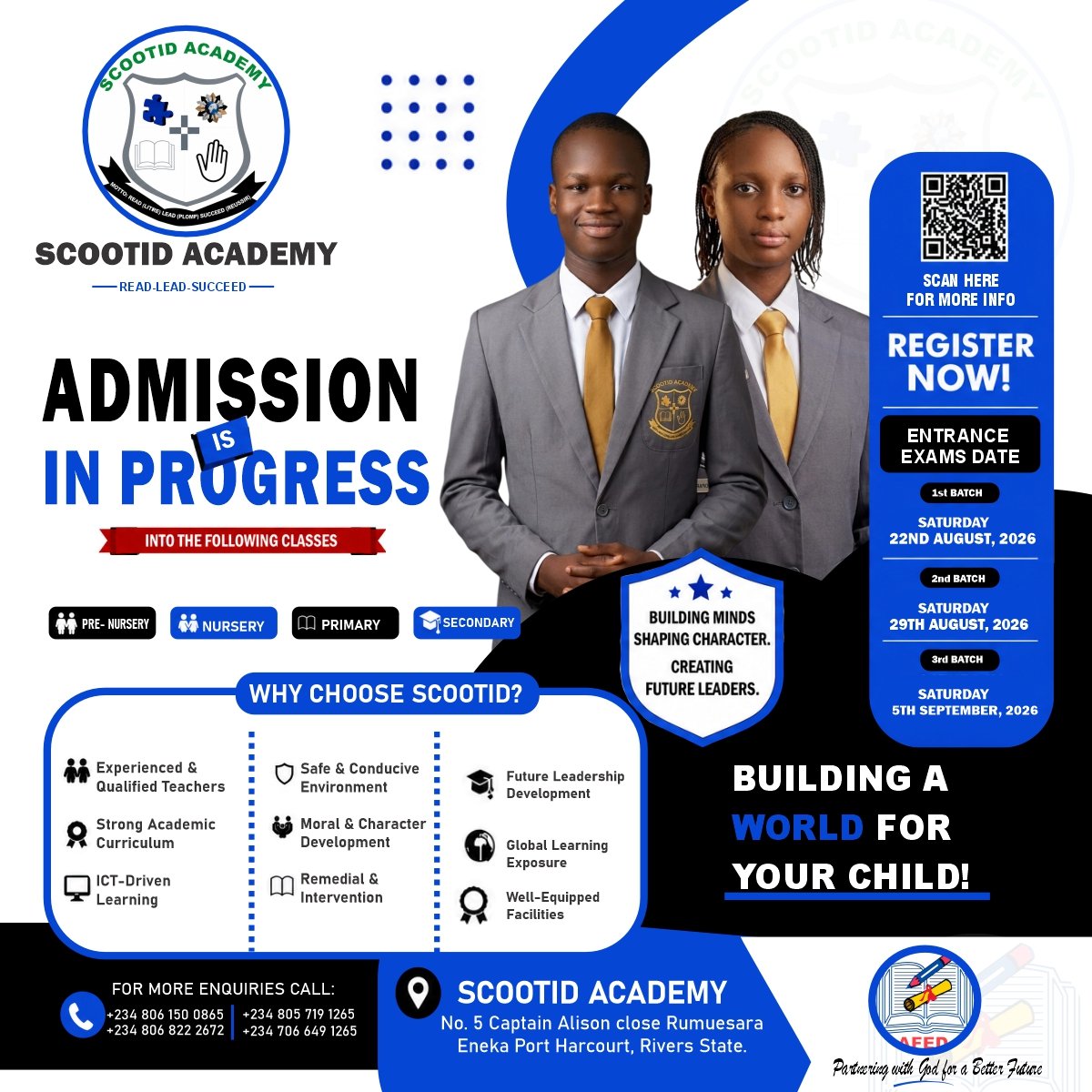 Modern classroom at Scootid Academy